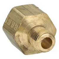 PARKER Metal Pipe Straight: Straight, 1/4 in x 1/8 in, Female NPT Threaded x Male NPT Threaded (MPN 222P-4-2)