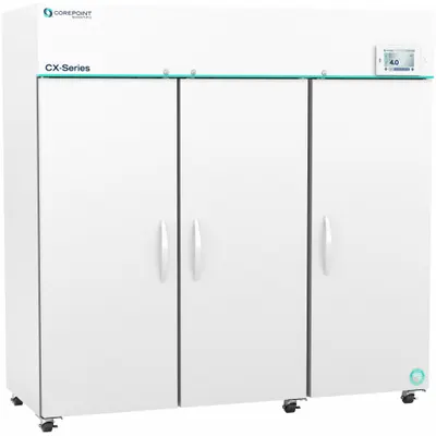 COREPOINT SCIENTIFIC Lab Refrigerator: 72 cu ft, Upright, 1°C to 10°C, 36 in Overall Dp - High Performance Lab Refrigerators