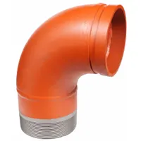 GRUVLOK Metal Pipe Elbow: 90° Elbow, 4 in x 4 in, Ductile Iron, 300 psi @ 150° F (MPN 0390016509)