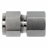 BRENNAN INDUSTRIES Compression Fitting Straight: 1/4 in OD x 3/8 in Pipe Fitting Size (MPN NS2405-04-06-SS)