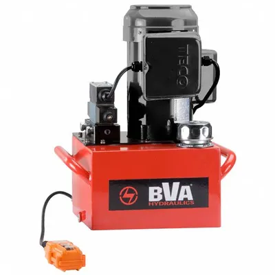 BVA HYDRAULICS Hydraulic Pump: 10,000 psi Max. Op Pressure, 293 cu in/min Max. Flow Rate - Corded High-Power Stationary Electric Hydraulic Pump Units