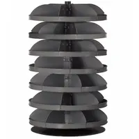 DURHAM MFG Revolving Storage Bin: 46 5/8 in x 28 in, 7 Levels, Flat Bottom, 6 Bins per Level (MPN 1207-95)