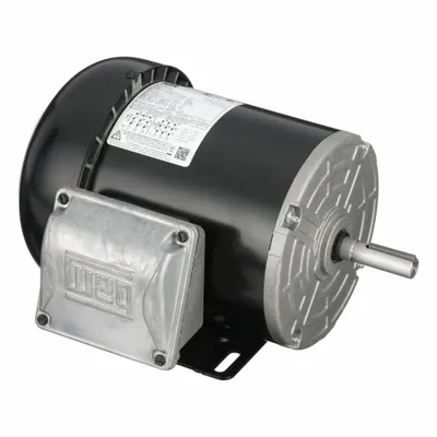 WEG General Purpose Motor: Rigid Base Mount, Totally Enclosed Fan Cooled, 1/3 hp - Rigid Base 3-Phase General Purpose AC Motors