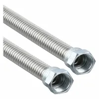 Gas Connector: 3/8 in Hose Inside Dia., 4 ft Hose Lg, 60,500 BTU Capacity, Silver, FNPT x FNPT (MPN 20-3132-48)
