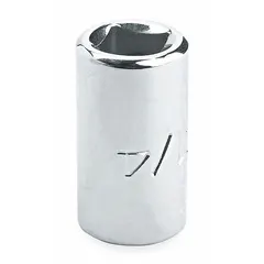 This 3/8" drive hand socket features an 8-point configuration for use with square fasteners. It has a 3/8" socket size and a chrome finish. Not tether capable. Suitable for general maintenance and repair tasks.
