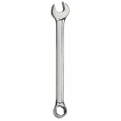 WESTWARD Combination Wrench: Alloy Steel, Chrome, 11 mm Head Size, 6 1/2 in Overall Lg - Metric 6-Point Combination Wrenches
