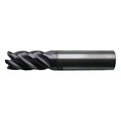 CLEVELAND Square End Mill: Carbide, TiAlN Coated, 5 Flute, 1/4" Mill Dia, 3/4" LOC, 2-1/2" OAL (MPN C80533)