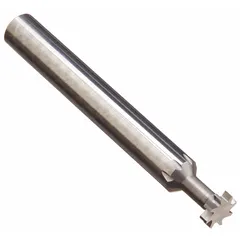 Carbide keyseat milling cutter with straight tooth design, 3/8" diameter, 1/32" thickness, and 8 teeth. Used for cutting precise keyways or keyseats in shafts and hubs for power transmission applications.