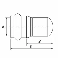 APOLLO Crimp Fitting Cap: 1/2 in Pipe Size, Press-fit, EPDM, SmartPress, 500 psi Max Op Pressure (MPN 123457032)