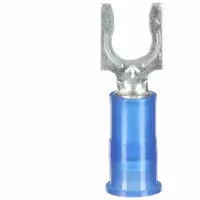 3M Fork Terminals: Blue, Nylon, #10 Stud Size, 16 AWG – 14 AWG Wire Range, Std Fork, 600 V (MPN MNG14-10FK)