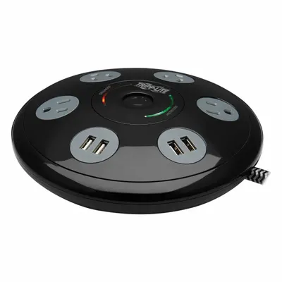 TRIPP LITE Outlet Strip: 4 Outlets, 6 ft Cord Lg, 1,800 J Rated Energy, 4.2 A Current - Tabletop Surge Protectors