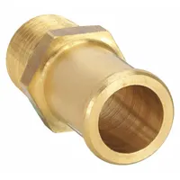 Beaded Hose Fitting: For 5/8 in Hose I.D., 5/8 in x 3/8 in Fitting Size, Hose Barb x NPT, Rigid