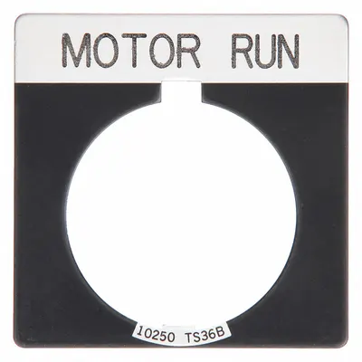 EATON Legend Plate: 30 mm Panel Mounting Size, Square - Push-Button Rings & Plates