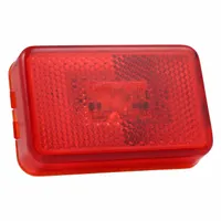 GROTE Clearance Marker Lamp: Clearance Light, LED, Rectangular, Red, Grommet, PL-10 Connector (MPN 47502)