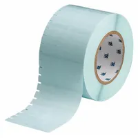 Pre-Cut Label Stock Roll: Tamper Indicating, 3/8 in x 1 1/2 in, 3/8 in, Clear (Gloss) (MPN THT-147-7566-10)