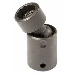 This 1/4" drive metric flex impact socket features a 7 mm, 12-point standard design with a black oxide finish. It is not tether capable. Suitable for high-torque fastening applications using impact wrenches in confined spaces.