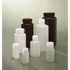 APPROVED VENDOR HDPE Narrow Mouth Round Lab Bottle, 60 mL, Amber, 20-410 mm Screw Closure, Unlined (209126)
