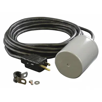LIBERTY PUMPS Float Switch: Normally Open (Pump Down), 230V AC, 15 A, Piggyback Plug - General-Purpose Tether Float Switches