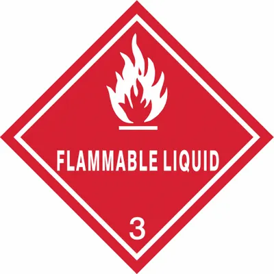 OEM DOT Container Label: Flammable Liquid - Class 3: Flammable Liquids