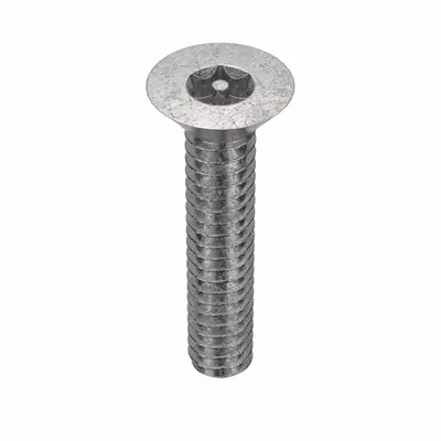 TAMPER-PRUF SCREW Tamper Resistant Screw: #10-24 Thread Size, 1 in Lg, Stainless Steel, Plain - Flat Head Tamper-Resistant Machine Screws