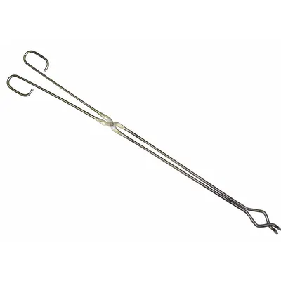 OEM Crucible Tongs: 20 in Overall Lg, Steel, C1010, Nickel Plated, 5/16 in Wire Size - Tongs for Crucibles