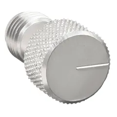 Fluid adjustable screw for DeVilbiss paint spray guns. Compatible with JGA-510-57DE, JGA-510-90FW, JGA-510-98FX, and JGA-654 series. Controls fluid flow for precise paint delivery in industrial finishing applications.