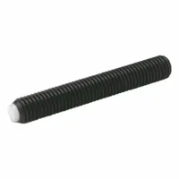 JW WINCO Set Screw with Plastic Tip: Steel, Black Oxide, Plastic (Nylon 66) Tip, 3/8 in Fastener Lg (MPN 913.3-5/16X18-0.375-KU)