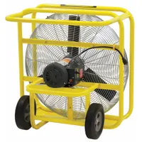 TEMPEST Cooling Fan: 30 in Blade Dia, 115/208 to 230V AC, Mobile, 1 1/2 hp, Direct Drive, Steel (MPN 913-1080)