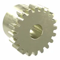 Spur Gear: Module m 0.8, 20 Teeth, 5 mm Bore Dia, Brass, 20° Pressure Angle, Plain Bore (MPN BSS0.8-20)