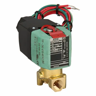 REDHAT Solenoid Valve: 2-Way, Normally Closed, 1/4 in Pipe Size, 100 to 240V AC/DC - 2-Way/2-Position, Normally Closed Solenoid Valves