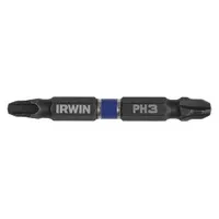 IRWIN Double Ended Driver Bit: Imperial/Metric, Power, PH3 – Phillips Bit Size and Type Side 1, 2 PK (MPN IWAF32DEPH32)