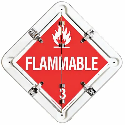 LABELMASTER Full Frame Trailer Flip Placard Holder, Class 3, 13 1/2 x 13 1/2 in - Flipcharts