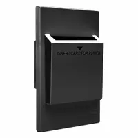 Black wall plate designed for use with key card switches in hospitality and commercial settings. Used to control room power, lighting, and HVAC based on occupancy to support energy management
