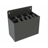 DURHAM MFG Key Stock Rack: Standalone, 12 1/4 in x 6 1/4 in x 12 in, 10 Bays, Gray, Vertical (MPN 381-95)