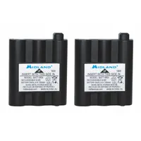 MIDLAND Radio Battery: Fits Midland, For X-Talker T290 Series, 700 mAh, Nickel-Metal Hydride, 2 PK (MPN AVP17)