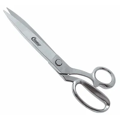 CLAUSS Shears: Right-Hand, 12 in Overall Lg, Straight, Steel, Pointed, Silver - All-Metal Offset Scissors