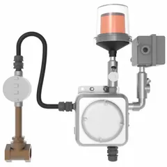 This BRADLEY Halo series alarm system is for use with combination drench showers. It features a double pole, double throw flow switch, audible and visual halogen signal, brass body, and polycarbonate lens. The unit operates on 90 to 264 V AC, is prewired with a 1 1/4 in NPT female connection, and is UL Listed for Class I Division 2 Groups B, C, D hazardous locations.