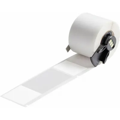 BRADY Wraparound Label: 4 in x 1 1/2 in, 1 1/2 in, Vinyl, White (Matte) - Brady Precut Label Rolls