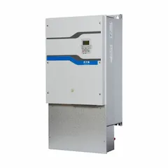 The Eaton PowerXL DG1 is an industrial high-performance variable frequency drive designed for three-phase motors. It accepts 380-500V AC three-phase input and delivers 302 hp three-phase output. The IP21 enclosure is suitable for indoor installations. Typical applications include pumps, fans, conveyors, and compressors.