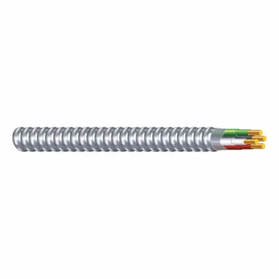 SOUTHWIRE Metal Clad Cable: 6 AWG, 3 Conductors, Copper, 1,000 ft, Aluminum, Std - Standard Metal-Clad Cables