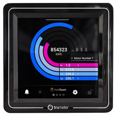 TRUMETER Power Meter: 9 Display Span - Min, 999,999 Display Span - Max, 10 V AC – 24 V - Multi-Function Digital Panel Meters