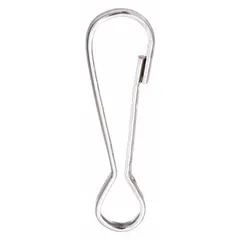 This light duty spring snap features a solid steel gate with a 1/4 in opening and 1-3/4 in overall length. Suitable for non-lifting applications such as securing light loads, attaching keys, or tethering tools.