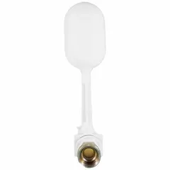 OEM replacement float valve for portable evaporative coolers. Constructed of plastic, it regulates water level to prevent overflow or dry running. Direct-fit component for HESSAIRE M350 model.