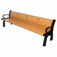 ULTRASITE Heritage Outdoor Bench: Heritage, 96 in Overall Lg, 30 in Overall Ht, Cedar, Black (MPN PB 8CEDBFHER)