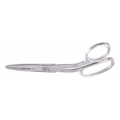 KLEIN TOOLS Carpet Shears: Right-Hand, 9 in Overall Lg, Straight, Stainless Steel, Rounded - All-Metal Offset Scissors