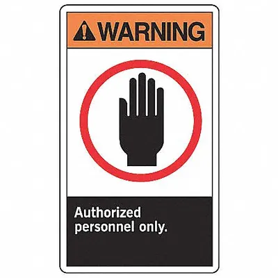 ACCUFORM LADM301VSP Warning: Authorized Personnel Only Sign - Warning: Authorized Personnel Only. Signs