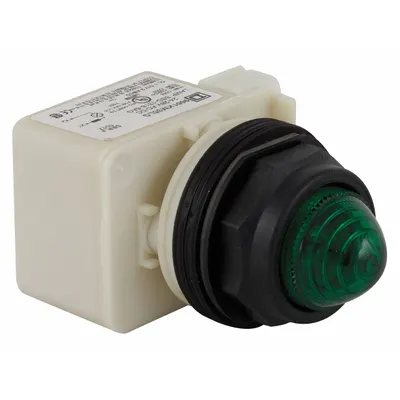 SCHNEIDER Pilot Light: 30 mm Panel Mounting Size, Green, LED - LED Pilot-Lights
