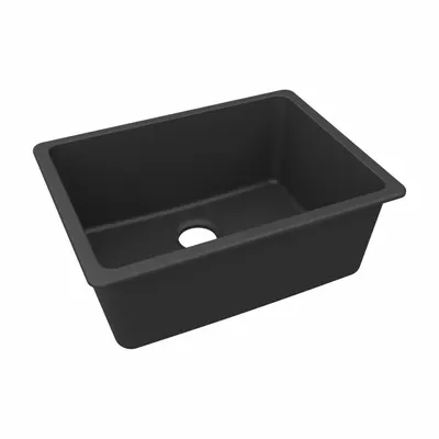 ELKAY ELGU2522MB0 One-Bowl Counter-Mounted Kitchen & Bar Sink, Black - One-Bowl Counter-Mounted Kitchen & Bar Sinks without Faucets