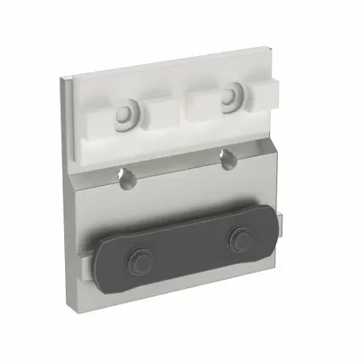 80/20 Linear Bearing: 10 Series, 1 7/8 in L x 2 1/16 in W x 5/16 in H, Silver - Modular Linear Bearings