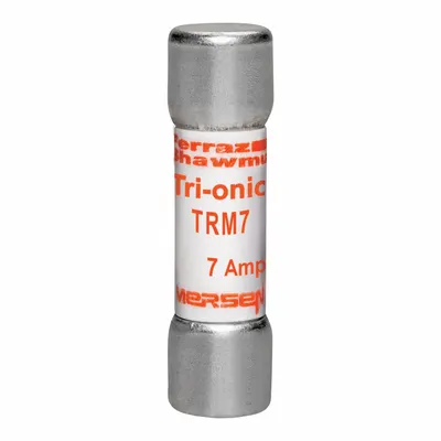 MERSEN Fuse: TRM Series, Midget, Time-Delay, 7 A, 250 V AC, 13/32 in x 1 1/2 in - Time-Delay Cylindrical Fuses